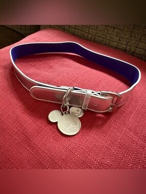 Disney Parks 100th Anniversary Dog Collar - Platinum Silver Size L